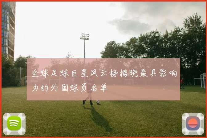全球足球巨星风云榜揭晓最具影响力的外国球员名单